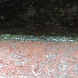 strong mig weld on rusty surface
